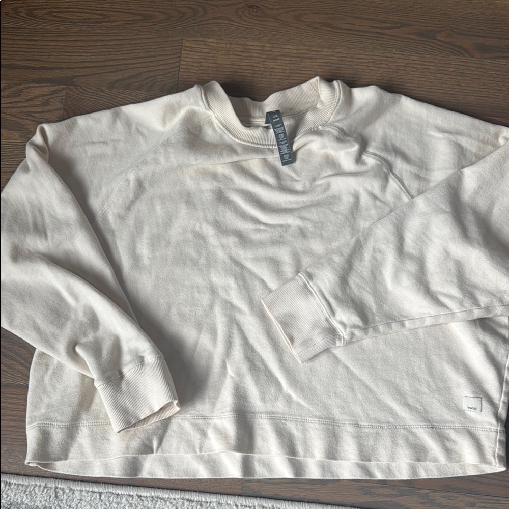 Vuori Cream Crewneck Sweater Relaxed Fit